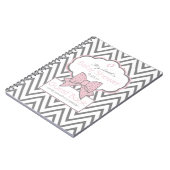 Roze en Chevron Baby shower Guest Book- Notitieboek (Linkerzijde)