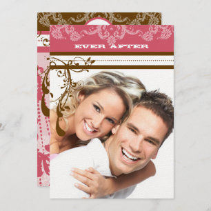 Roze en chocolade bruine luchters kaart