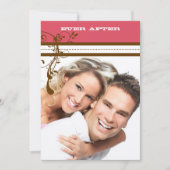 Roze en chocolade bruine  luchters kaart (Voorkant)