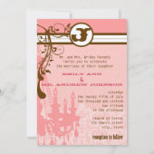 Roze en chocolade bruine  luchters kaart (Achterkant)