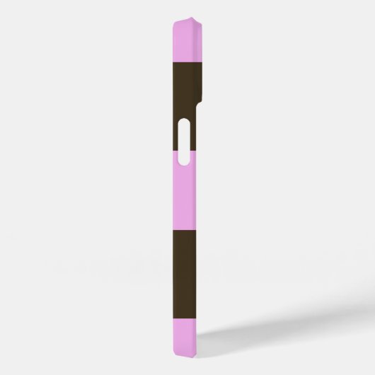 Roze en chocolade bruine strepen van STaylor Case-Mate iPhone Case (Achterkant / Rechts)