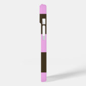 Roze en chocolade bruine strepen van STaylor Case-Mate iPhone Case (Achterkant / Links)