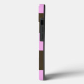 Roze en chocolade bruine strepen van STaylor Case-Mate iPhone Case (Achterkant / Links)
