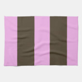 Roze en chocolade bruine strepen van STaylor Theedoek (Horizontaal)