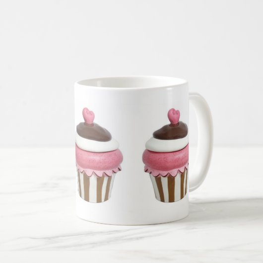 Roze en chocolade cupcakes mok (Voorkant rechts)
