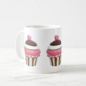 Roze en chocolade cupcakes mok (Voorkant links)