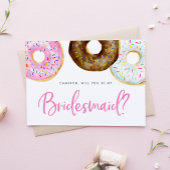 Roze en Chocolade Donuts Be My Bridesmaid