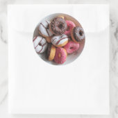 Roze en Chocolade Donuts Foodie Dessert Stickers (Tas)