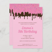 Roze en chocolade ijs vanaf de geboorte in kaart (Voorkant / Achterkant)