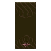 Roze en chocolade-rackkaart reclamekaart (Achterkant)