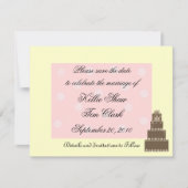 Roze en chocolade Sla de datum op Save The Date (Voorkant)