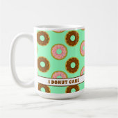 Roze en Chocolade Sprinkle Donut Care Mint Green Koffiemok (Links)