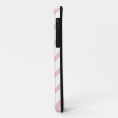 Roze en chocoladebruine monogram Case-Mate iPhone case (Achterkant/links)