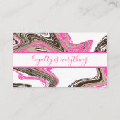 roze en chocoladestrokken trouwe punker klantenkaartje (Achterkant)