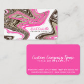 roze en chocoladestrokken visitekaartje (Voorkant / Achterkant)