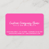 roze en chocoladestrokken visitekaartje (Achterkant)