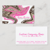 roze en chocoladestrokken visitekaartje (Voorkant / Achterkant)