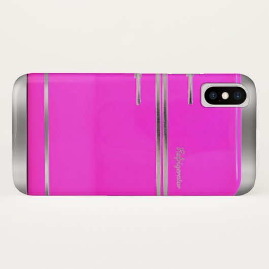 Roze en chroom  koelkast kitschy schattig Case-Mate iPhone case (Achterkant (horizontaal))
