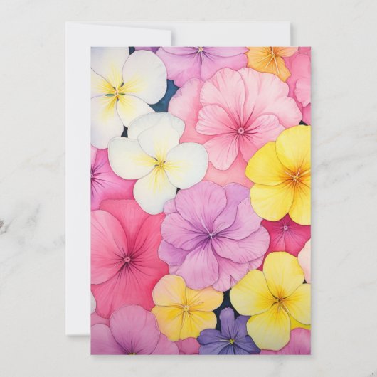 Roze en citroen bloemen bruiloft monogram kaart (Achterkant)