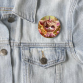 Roze en cool ronde button 5,7 cm (In situ)