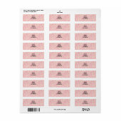 Roze en Cream Carnan  afdrukken Etiket (Full Sheet)