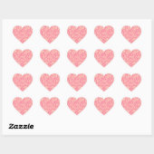 Roze en Cream Carnan afdrukken Hart Sticker (Vel)