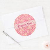 Roze en Cream Carnan  afdrukken Ronde Sticker (Envelop)