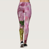 Roze en Cream Hydrangeas Leggings (Achterkant)