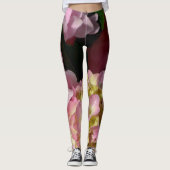 Roze en Cream Hydrangeas Leggings (Voorkant)