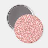 Roze en Cream Leopard-afdrukcadeaus Magneet (Voorkant / Achterkant)