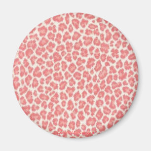 Roze en Cream Leopard-afdrukcadeaus Magneet