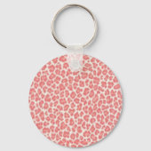 Roze en Cream Leopard-afdrukcadeaus Sleutelhanger (Voorkant)