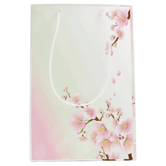 Roze en Cream Magnolia Blossom Natural Spa Medium Cadeauzakje (Voorkant)