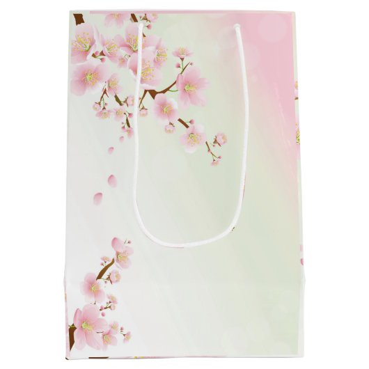 Roze en Cream Magnolia Blossom Natural Spa Medium Cadeauzakje (Achterkant)