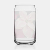 Roze en Cream Marble Poinsettia Holiday Blikvorm Glas (Achterkant)