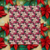 Roze en Cream Marble Poinsettia Holiday Fleece Deken