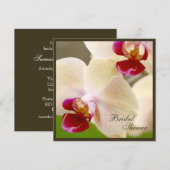 Roze en Cream Orchid Vrijgezellenfeest Square Kaart (Voorkant / Achterkant)