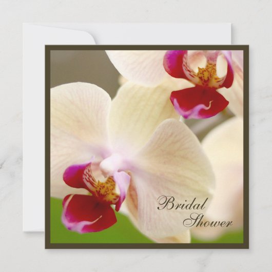 Roze en Cream Orchid Vrijgezellenfeest Square Kaart (Voorkant)