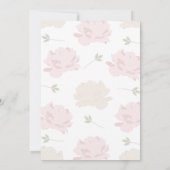 Roze en Cream Peonies Sweet 16 Birthday Party Kaart (Achterkant)