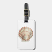 Roze en Cream Seashell Bagagelabel (Voorkant verticaal)