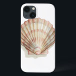 Roze en Cream Seashell iPhone 13 Hoesje<br><div class="desc">Megan Meagher schildert graag afbeeldingen van de prachtige oceaancollecties. Ze vangt het meest natuurlijke maar mooie aanbod van natuur in het leven van de zee. In dit klassieke en eenvoudige schilderij wordt de eenvoud van een mooie crème en een roze zeeslag vastgelegd. Haal vandaag nog dit stukje kunstwerk af om...</div>