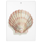 Roze en Cream Seashell Klembord (Achterkant)