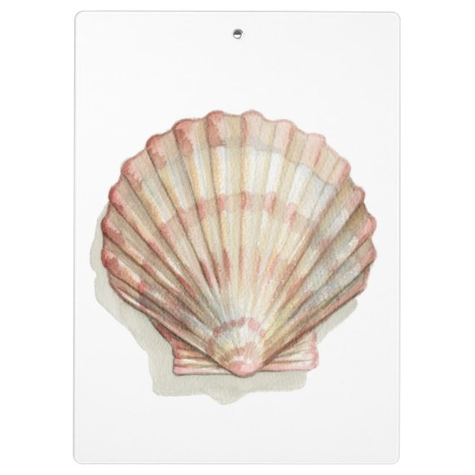 Roze en Cream Seashell Klembord (Achterkant)