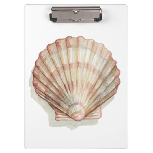 Roze en Cream Seashell Klembord (Voorkant)