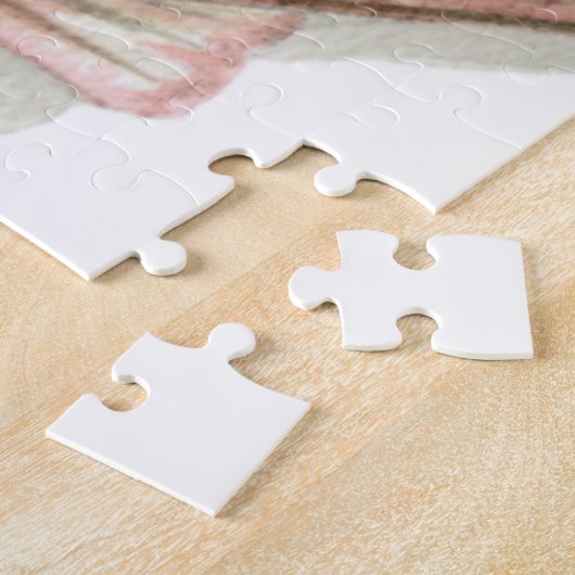 Roze en Cream Seashell Legpuzzel (Zijkant)