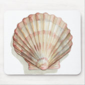 Roze en Cream Seashell Muismat (Voorkant)