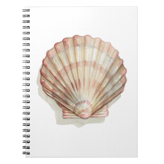 Roze en Cream Seashell Notitieboek (Voorkant)