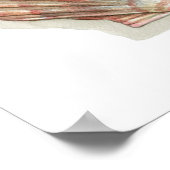 Roze en Cream Seashell Poster (Hoek)