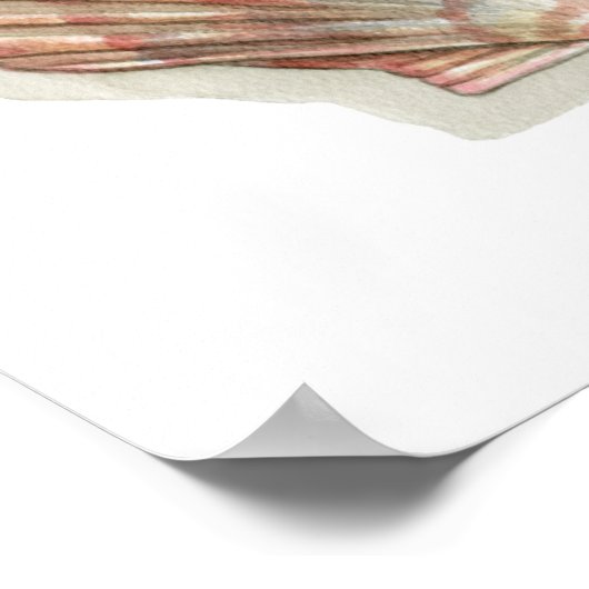 Roze en Cream Seashell Poster (Hoek)