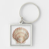 Roze en Cream Seashell Sleutelhanger (Voorkant)